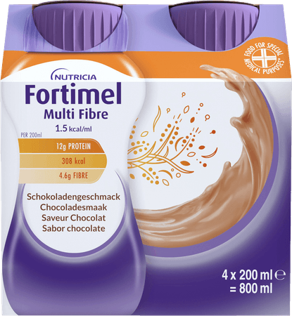 Fortimel Multifiber 1.5Kcal Chocolade 4 x 200 ml