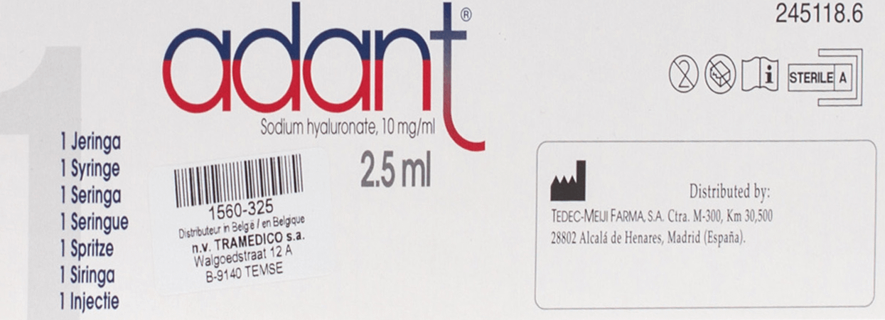 Adant Oplossing 1% Inj Intra Articul. 1 X 2,5 ml