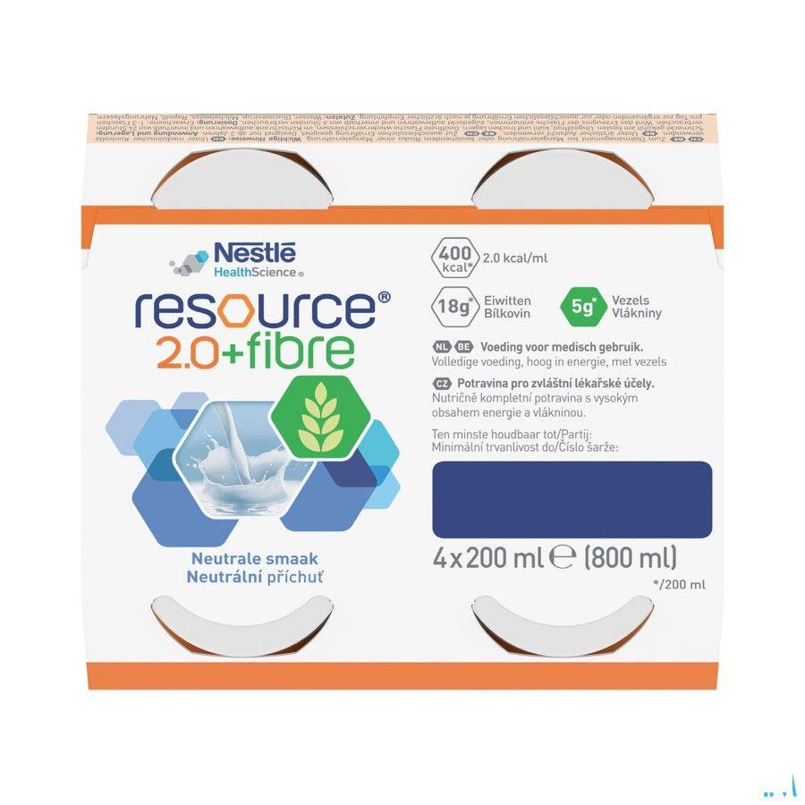 Resource 2.0 Fibre Neutraal 4x200 ml 12100792  -  Nestle