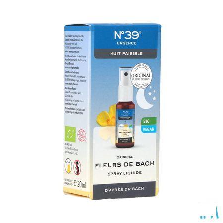 Bachbloesem Bio Nr 39 Noodgevallen Nacht Spray 20 ml  -  Eureka Pharma