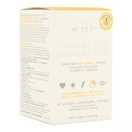 Unocardio 1000 + Vit D 1000 Softgels 60