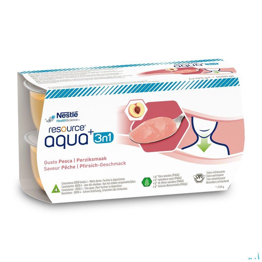 Resource Aqua + 3in1 Perzik 4x125 gr 12324289  -  Nestle