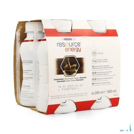 Resource Energy Drink Chocolat 4x200 ml  -  Nestle
