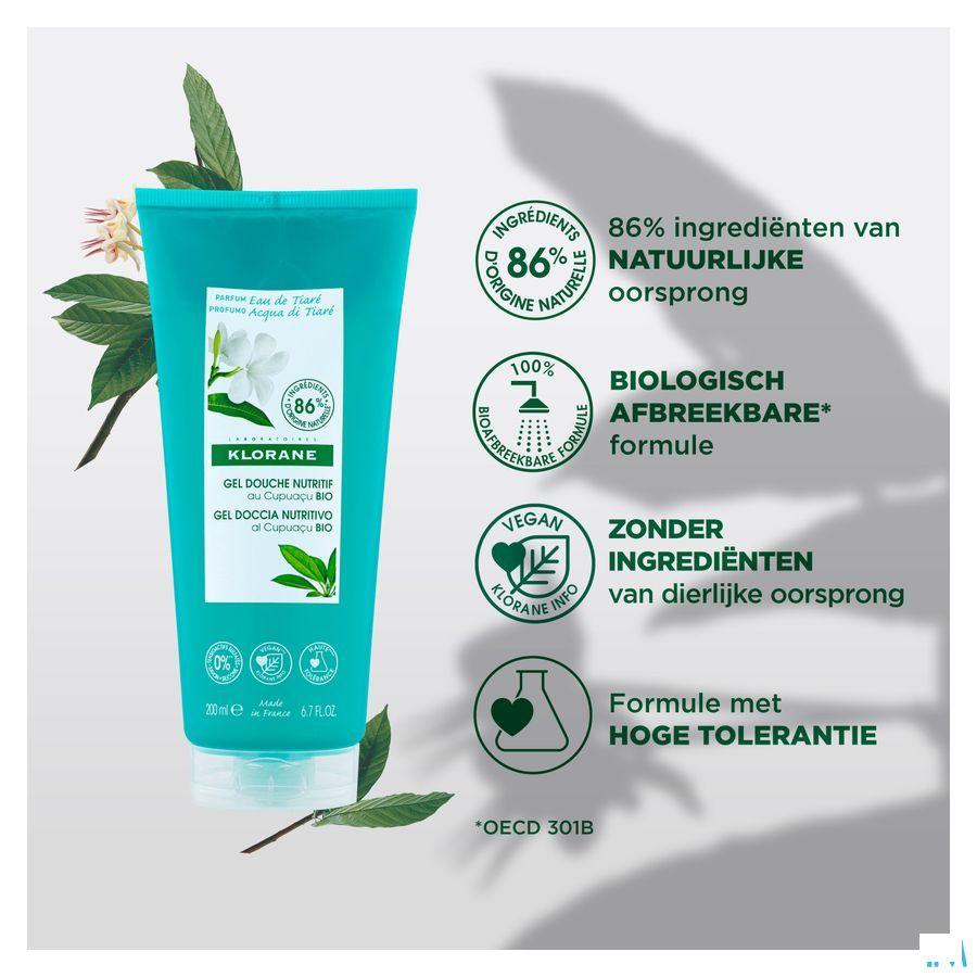 Klorane Lichaam Douchegel Water Tiare 200 ml