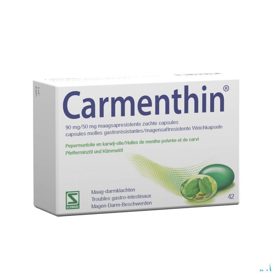 Carmenthin 90 mg/50 mg Maagsapresist. Zachte Caps 42  -  Vsm
