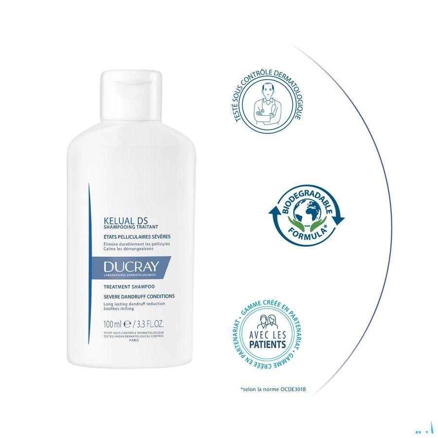 Ducray Kelual Ds Shampoo Verzorg. Hardnek. Roos 100 ml