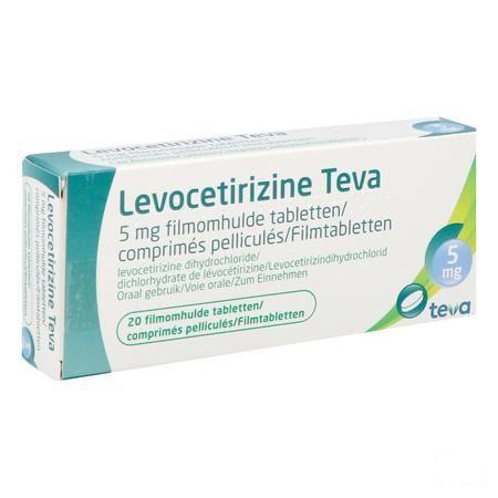 Levocetirizine Teva 5 mg Filmomhulde Tabletten 20 X 5 mg 