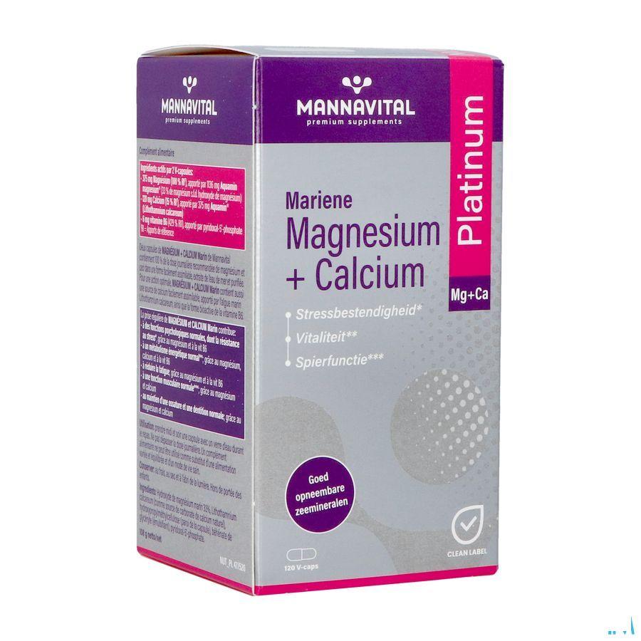 Mannavital Magnesium + Calcium Mariene V-Caps 120