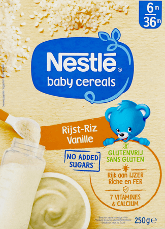 Nestle Baby Cereals Rijst Vanille Glutenvrij 250 gr  -  Nestle