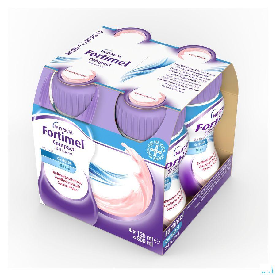 Fortimel Compact 2.4Kcal Aardbei 4 x 125 ml