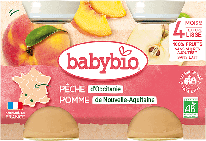 Babybio Potjes Perzik 2X130g