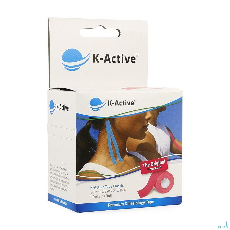 K-active Tape Rose - 5cm X 5m : La Bande De Kinesiologie Originale Produite Par Nitto Denko  -  Naqi