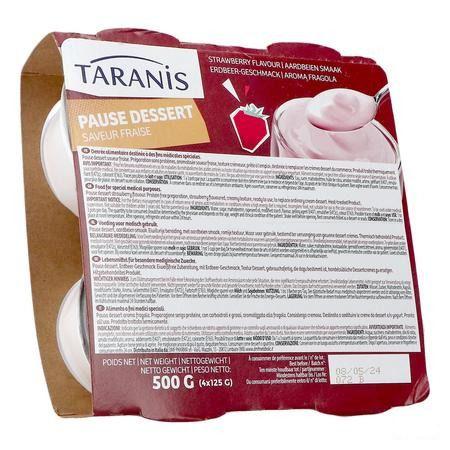 Taranis Pause Dessert Aardbei 4x125 gr 4690  -  Revogan
