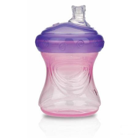 Nuby 4in1 Antilekbeker 240 ml Roze 6m +   -  New Valmar