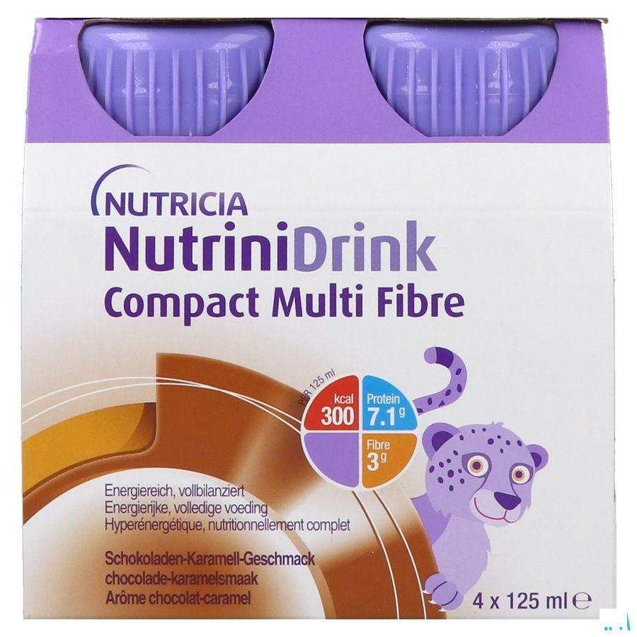 Nutrinidrink Compact Mult Fibre Chocosmaak 4X125 ml  -  Nutricia