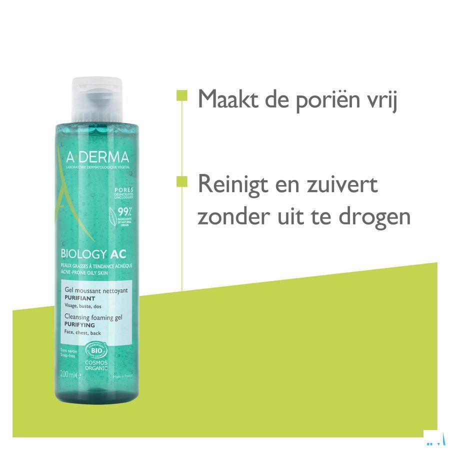 Aderma Biology Ac Zuiv. Schuim.Reinig.Gel 200 ml