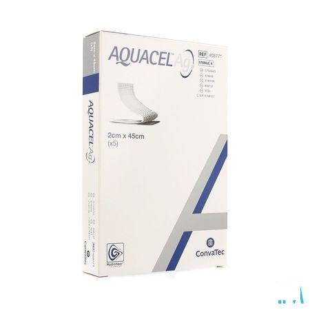 Aquacel Ag Verband Hydrofiber + versterking 2x45cm 5  -  Convatec