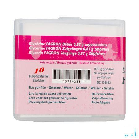 Glycerine Suppo Baby 10  -  Fagron