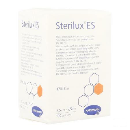 Sterilux Es 7,5x7,5cm 8l.nst. 100 P/s  -  Hartmann