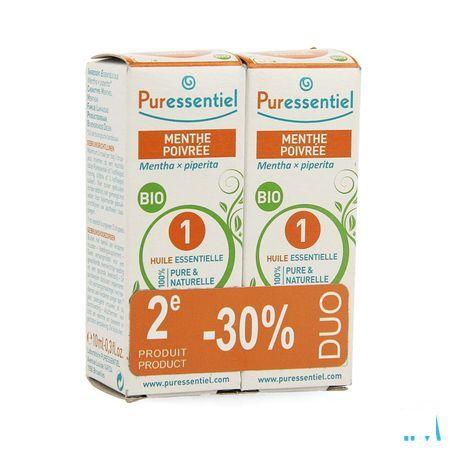 Puressentiel He Menthe Poivree Bio Huile Essentielle 2x10 ml  -  Puressentiel