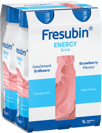 Fresubin Energy Drink Fraise Flacon 4x200 ml  -  Fresenius