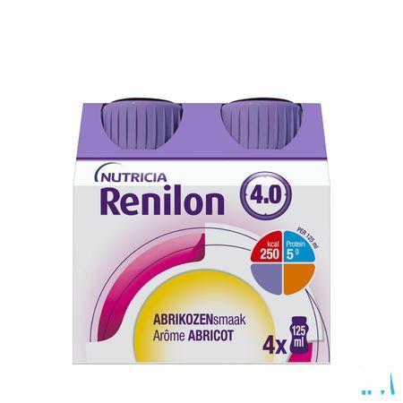 Renilon 4.0 Abrikoos Fles 4x125 ml 570978  -  Nutricia