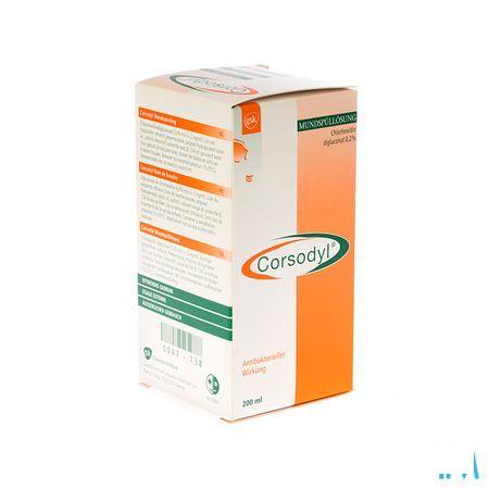 Corsodyl 2 mg/ml Oplossing Mondwater 200 ml