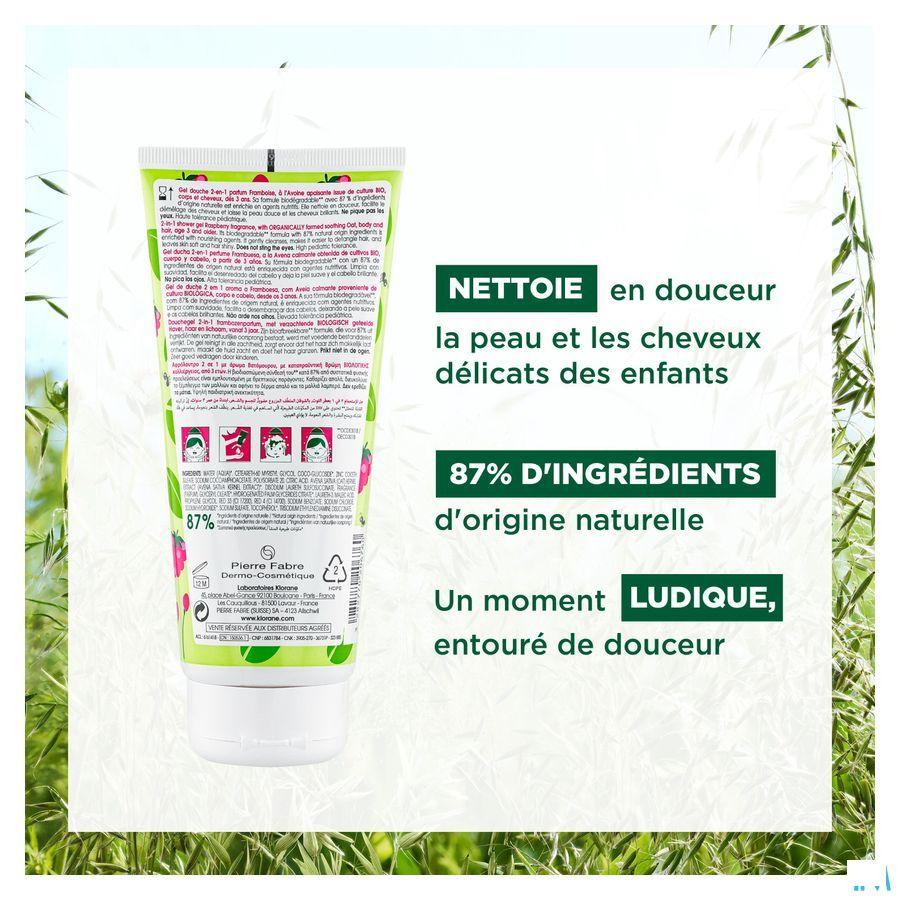 Klorane Petit Junior Douche Gel Framboos 200 ml