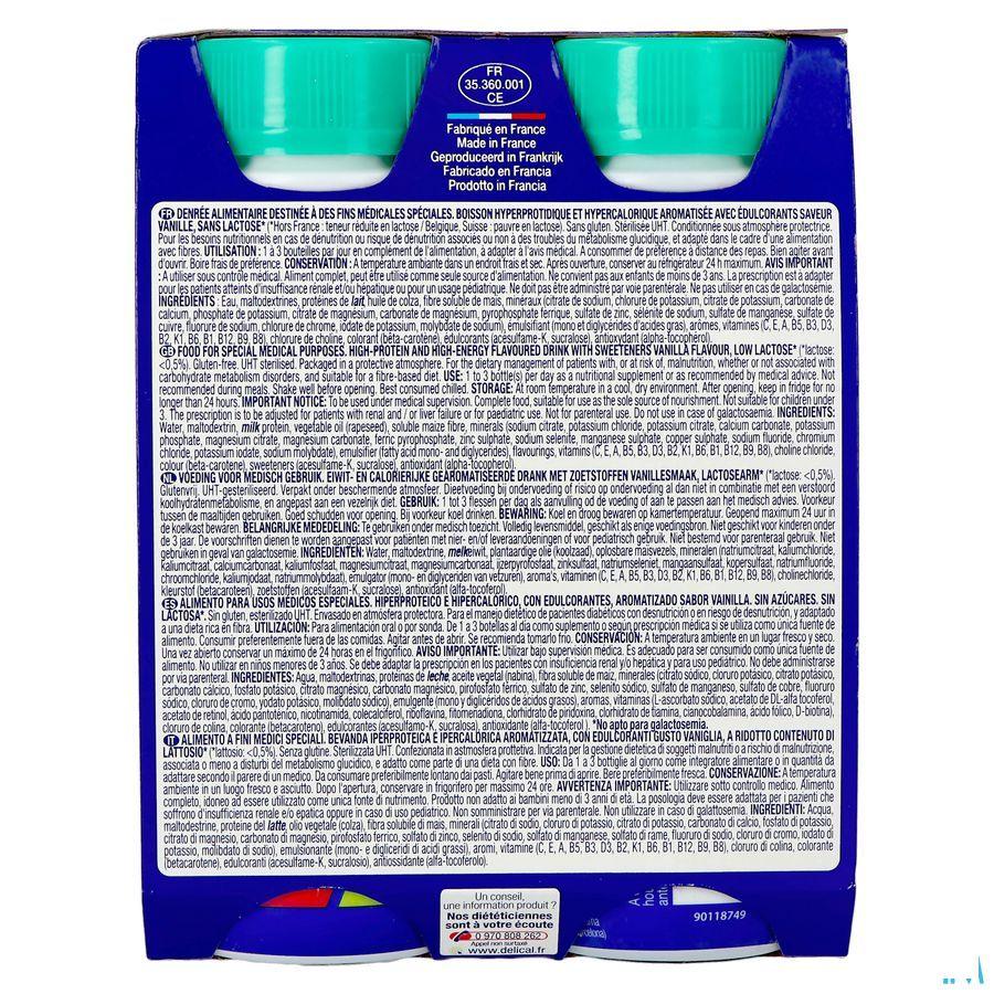 Delical Boisson Lactee S/Sucre Vanille 4X200 ml