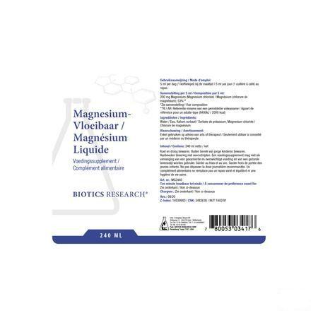 Biotics Magnésium liquide 240 ml  -  Energetica Natura