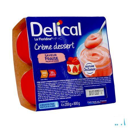 Delical Creme Dessert La Floridine Aarbei 4 x 200 gr