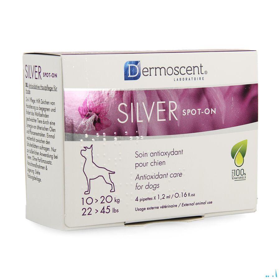 Dermoscent Silver Spot et. Hond 10-20kg 4x1,2 ml 