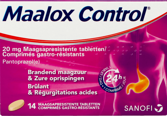 Maalox Control 20 mg Maagsapresistente Tabletten 14