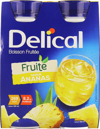 Delical Vruchtendrank Ananas 4x200 ml  -  Bs Nutrition
