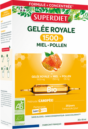 Super Diet Koninginnebrij Bio Ampullen 20x15 ml  -  Superdiet Laboratoires