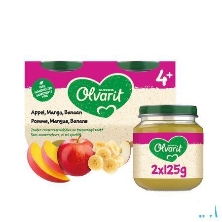 Olvarit Fruit Pomme Mangue Banane 2x125 gr  -  Nutricia