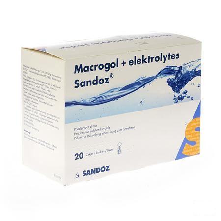 Macrogol + Electr Sandoz Pulv Gout Citron 20x13,7g 