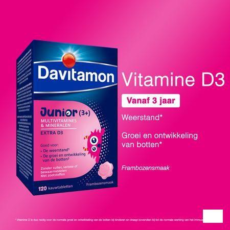 Davitamon Junior Framboos V1 Tabletten 120