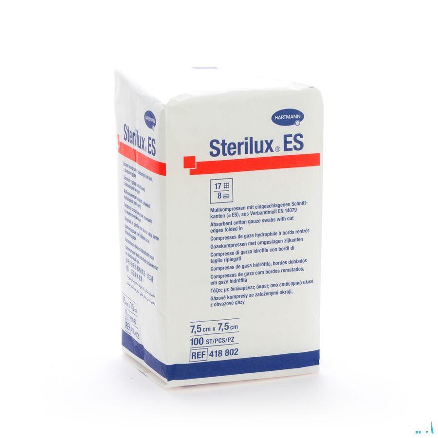 Sterilux Es 7,5x7,5cm 8l.nst. 100 P/s  -  Hartmann