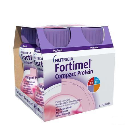 Fortimel Compact Protein Aardbei 4x125 ml  -  Nutricia