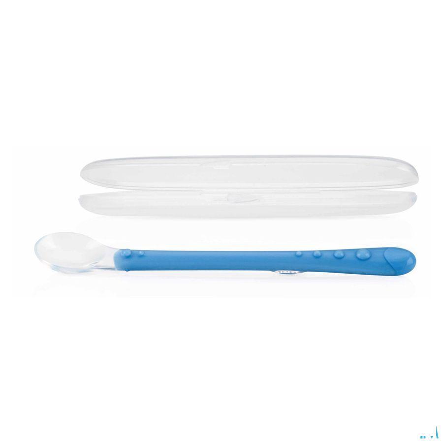 Nuby Zachte Voedingslepel Silicone Blauw 6m +   -  New Valmar