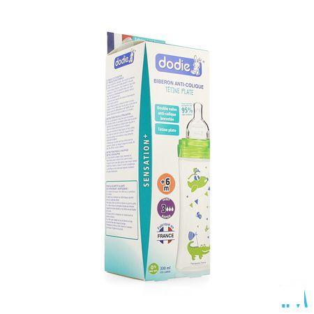 Dodie Zuigfles Sensation + Groene Dino + 6m 330 ml