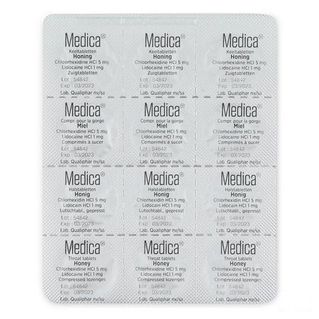 Medica Keeltabletten Honing Zuigtabl 36