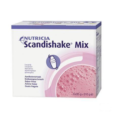 Scandishake Mix Aardbei Zakje 6x85 gr  -  Nutricia