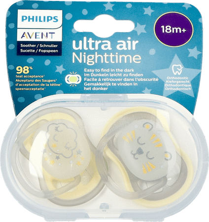 Philips Avent Fopspeen +18M Air Night Neutraal 2