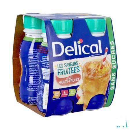 Delical Drink Multivruchten Z/Suiker 4 x 200 ml