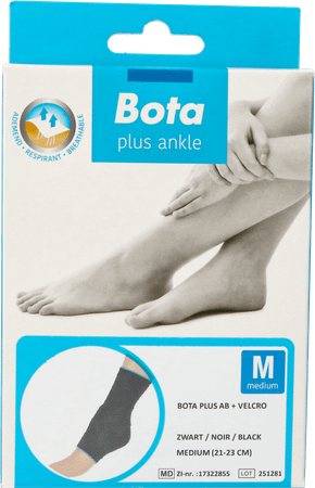 Bota Plus Enkelstuk+Velcro Zwart M 21-23Cm