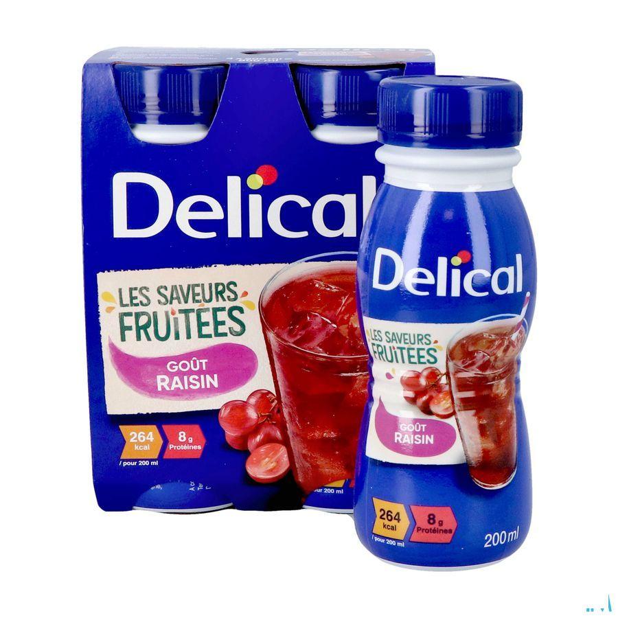 Delical Fruitdrink Druiven 4 x 200 ml