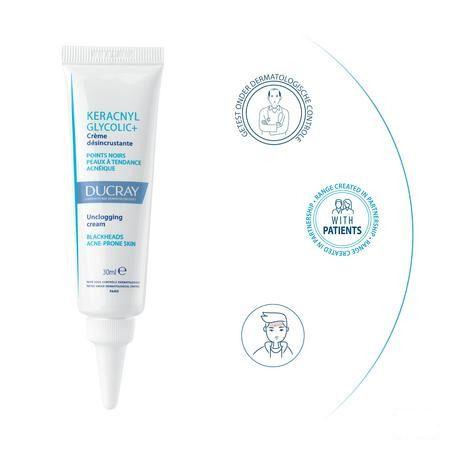 Ducray Keracnyl Glycolic + Creme Tegen Zw.Puntjes 30 ml  -  Ducray Benelux