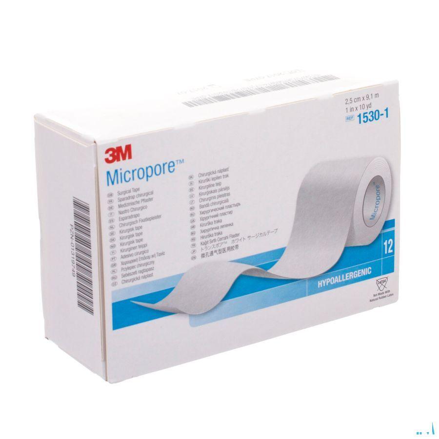 Micropore 3m Hechtpleister 25mmx9,14m Rol 12 1530  -  3M